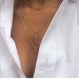 Gold multi-layered necklace!